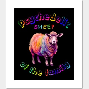 Psychedelic Sheep Of The Family Posters and Art